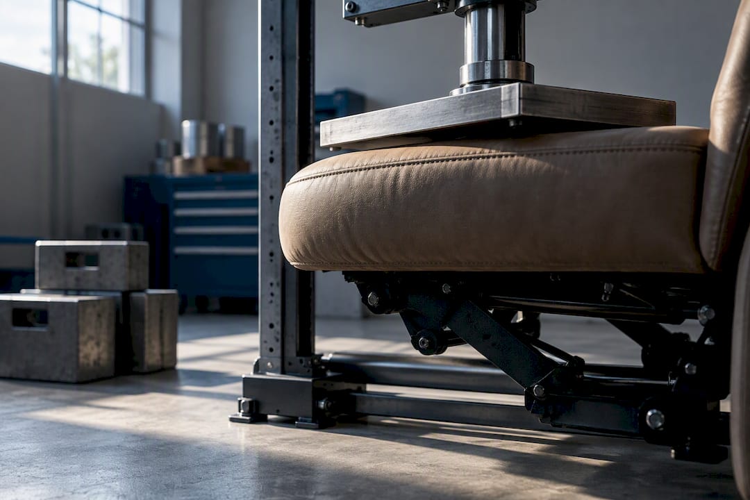 Testopstelling voor de draagkracht van een fauteuil