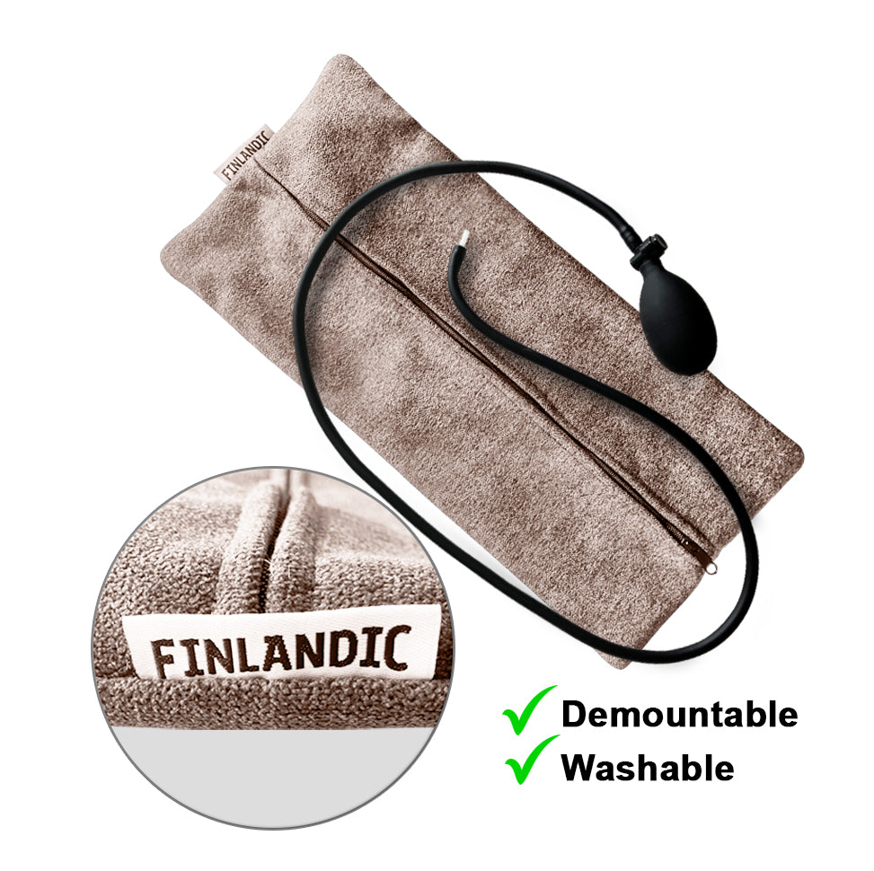 Finlandic taupe lendekussen voor fauteuil en auto
