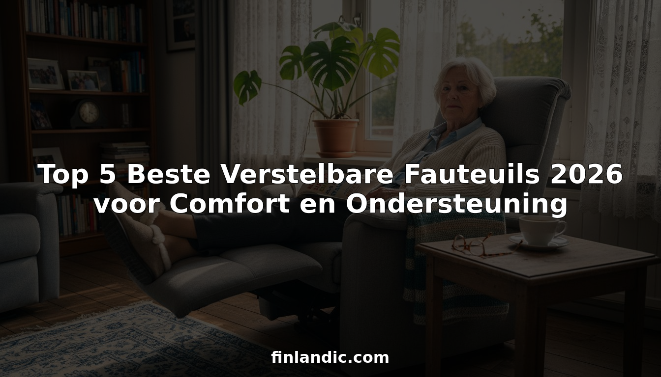 Een oudere dame geniet zichtbaar van haar comfortabele verstelbare relaxstoel.