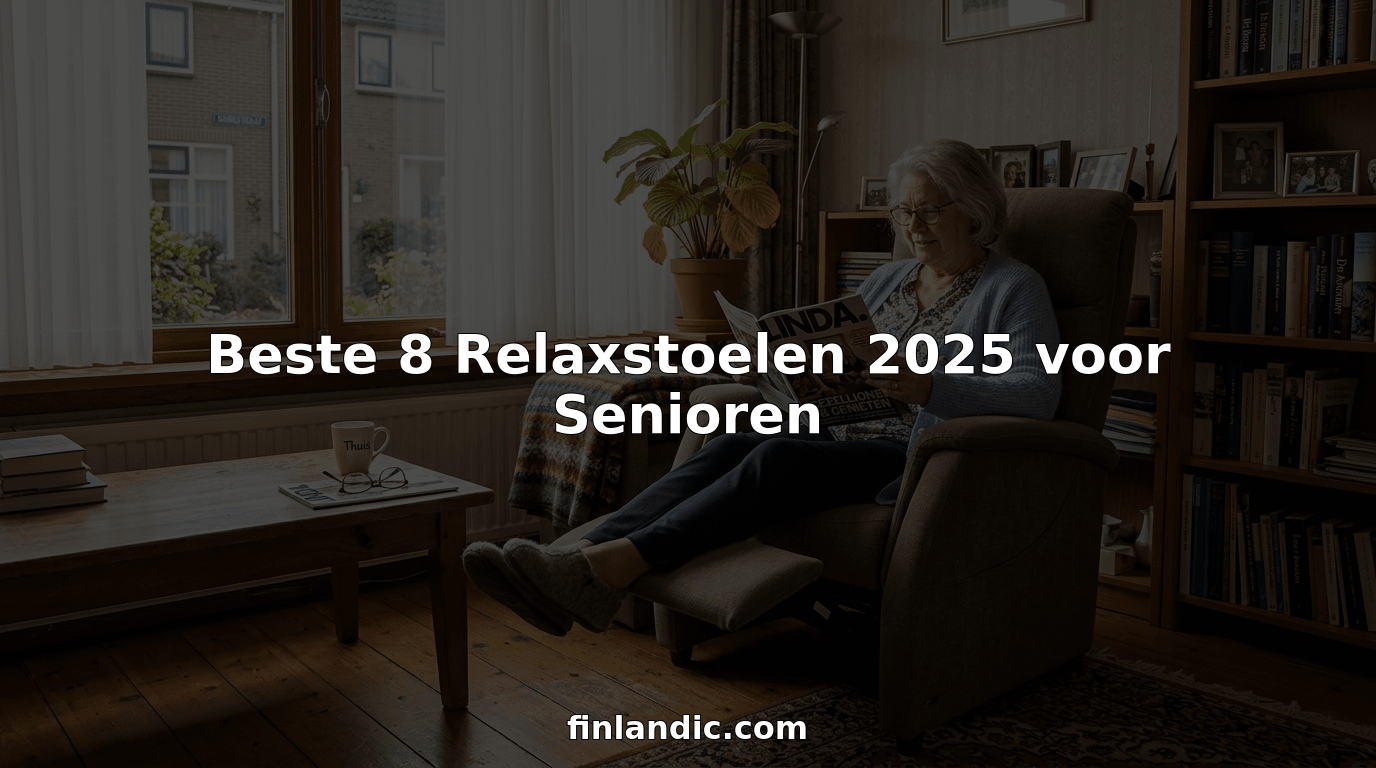 Een oudere dame geniet van een ontspannen moment in haar relaxstoel thuis.