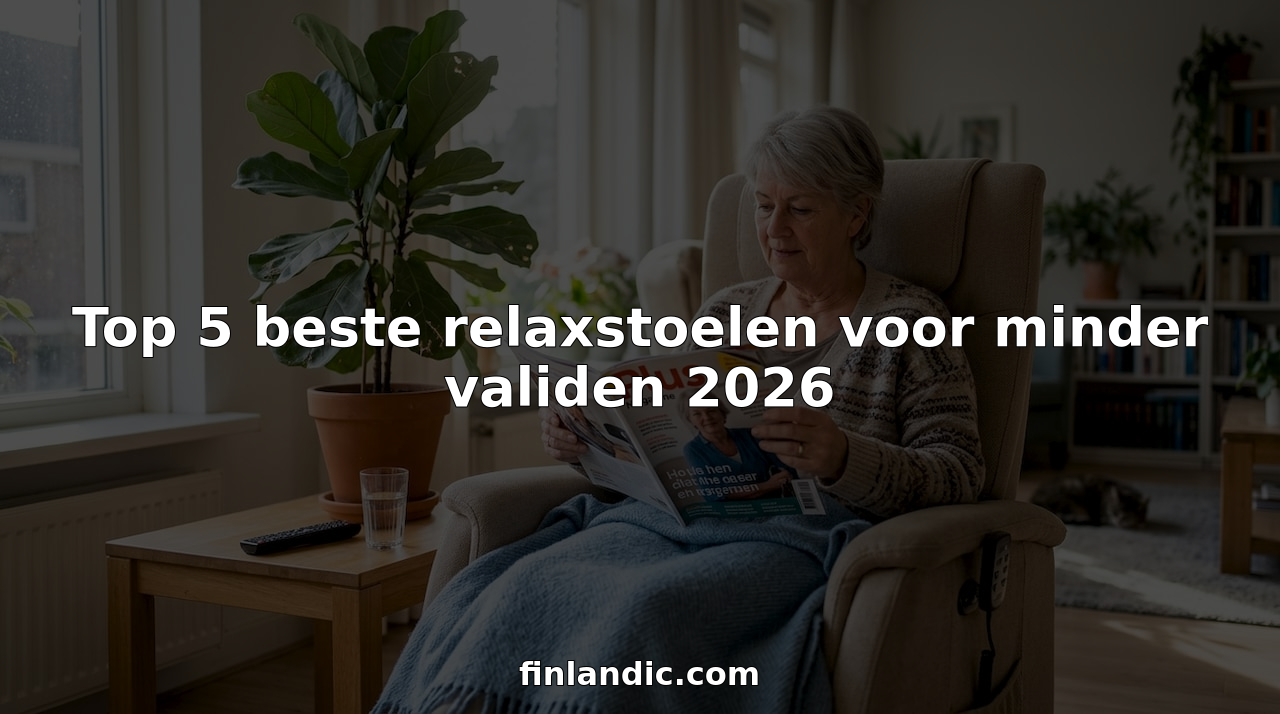 Een oudere dame zit ontspannen in haar comfortabele relaxstoel en leest een boek.