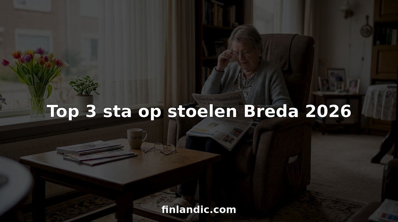 Een oudere dame geniet van een ontspannen moment in haar sta-op stoel in de woonkamer in Breda.