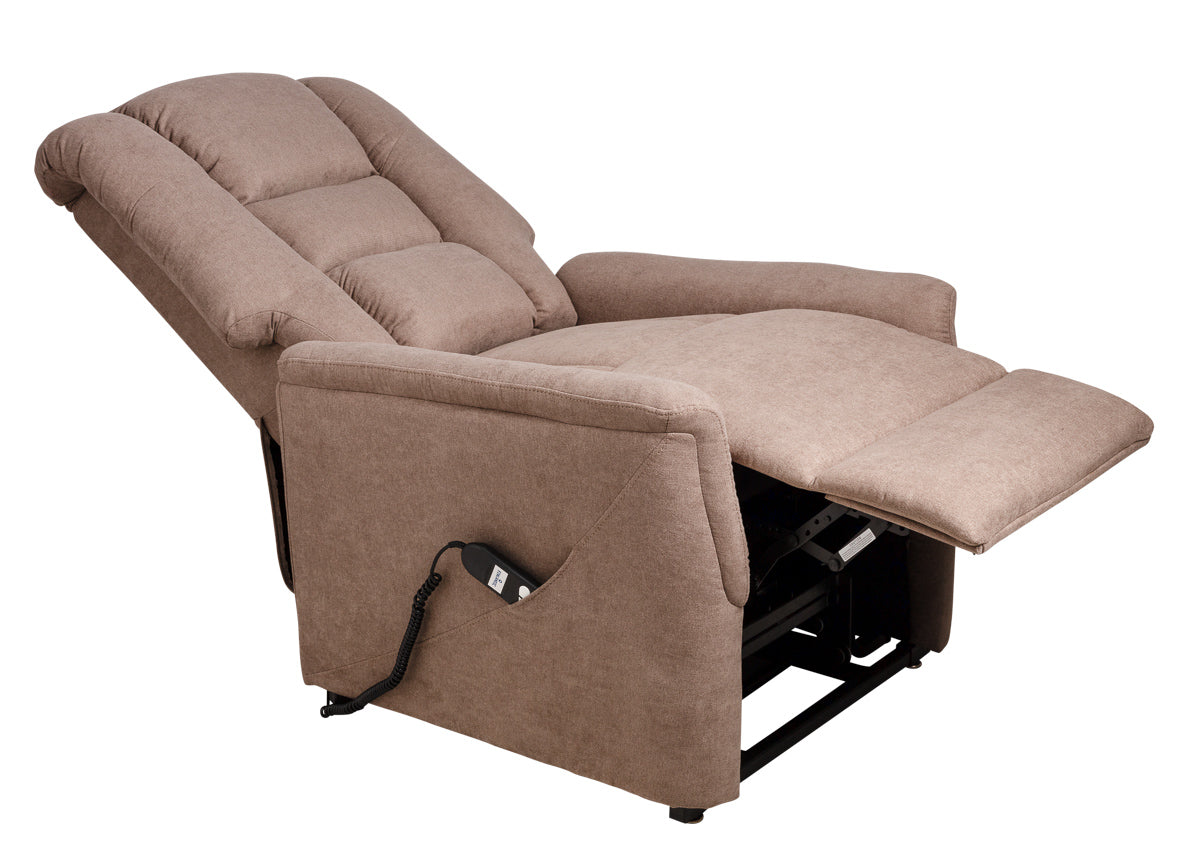Relax en sta-op stoel verrijdbaar taupe F-402 (2-motorig) Finlandic