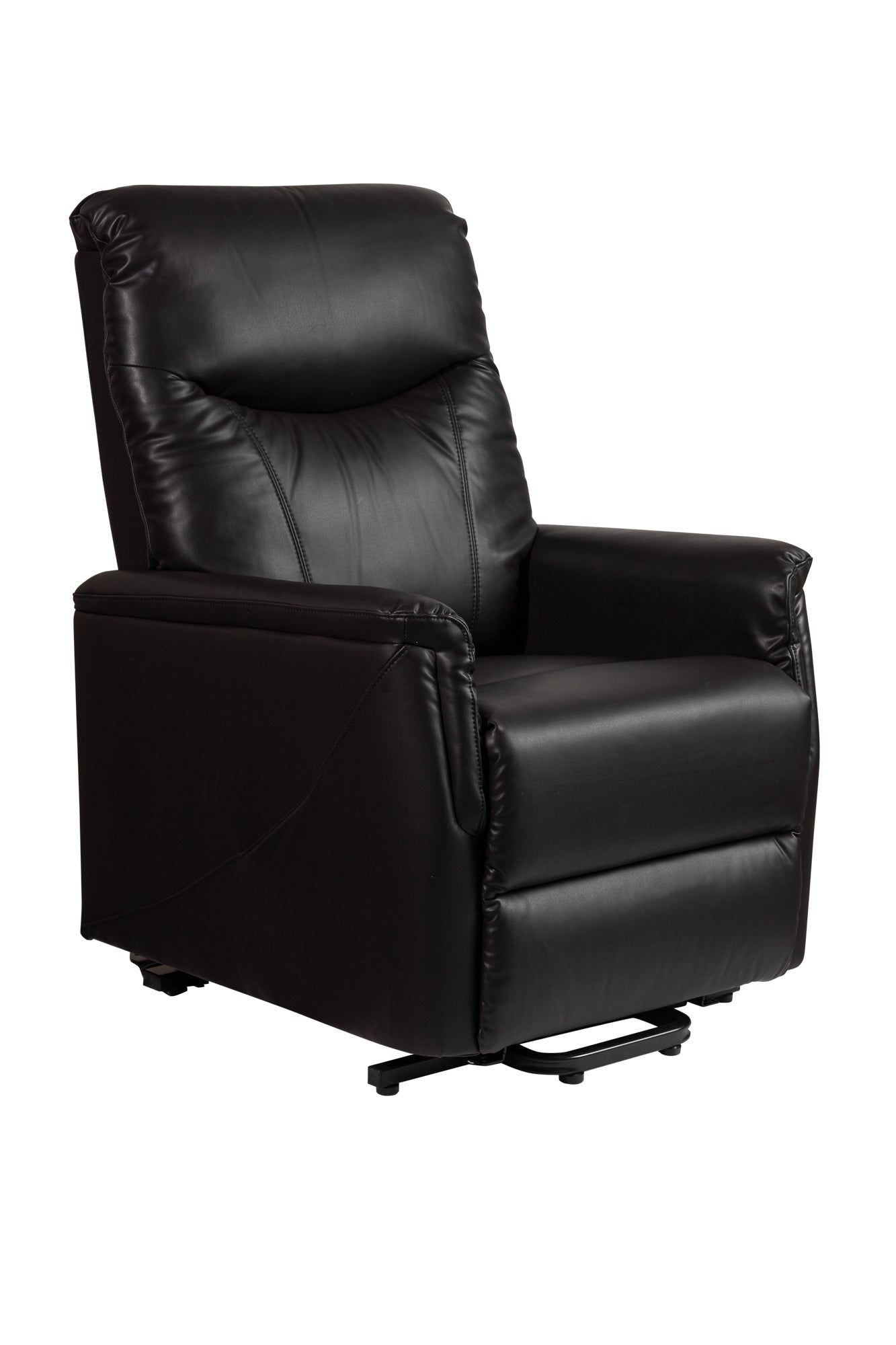 Relax en sta-op stoel Zwart PU Leder verrijdbaar F-302 (2-motorig) - Finlandic