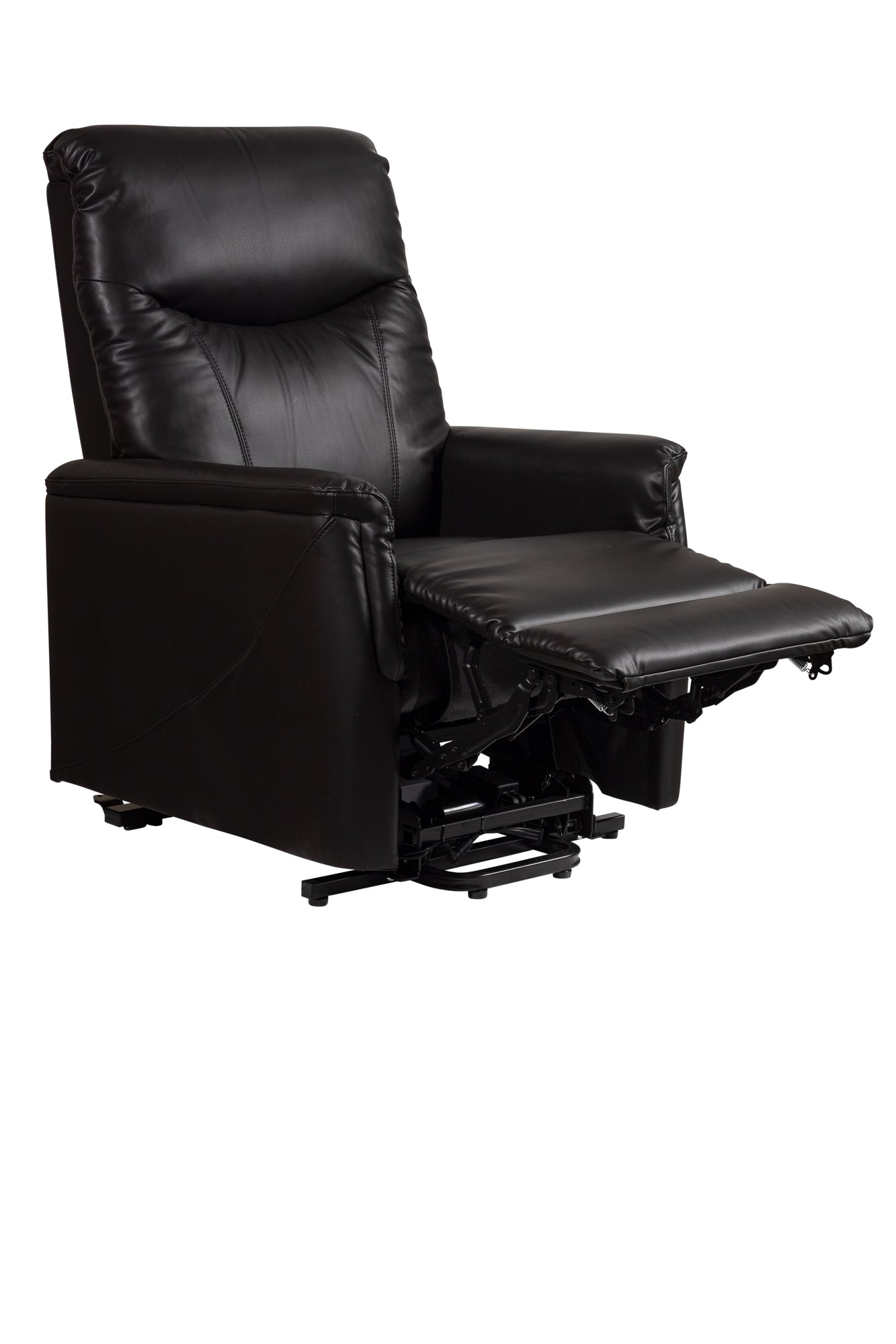 Relax en sta-op stoel Zwart PU Leder verrijdbaar F-302 (2-motorig) - Finlandic