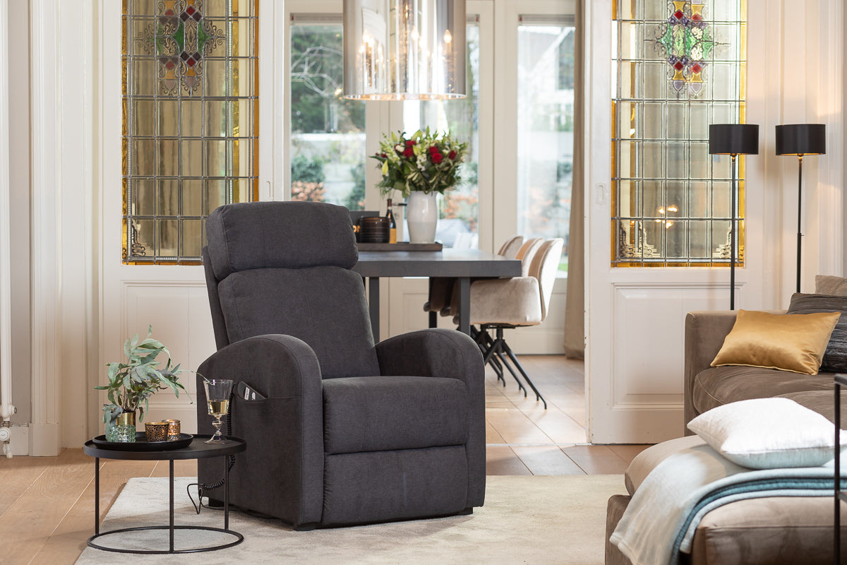 Relax en sta-op stoel F-201 donkergrijs (1-motorig) - Finlandic