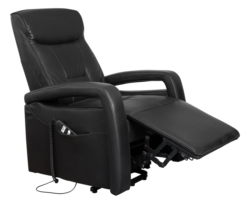 Relax en sta-op stoel Zwart PU Leder verrijdbaar F-501 (1-motorig) - Finlandic
