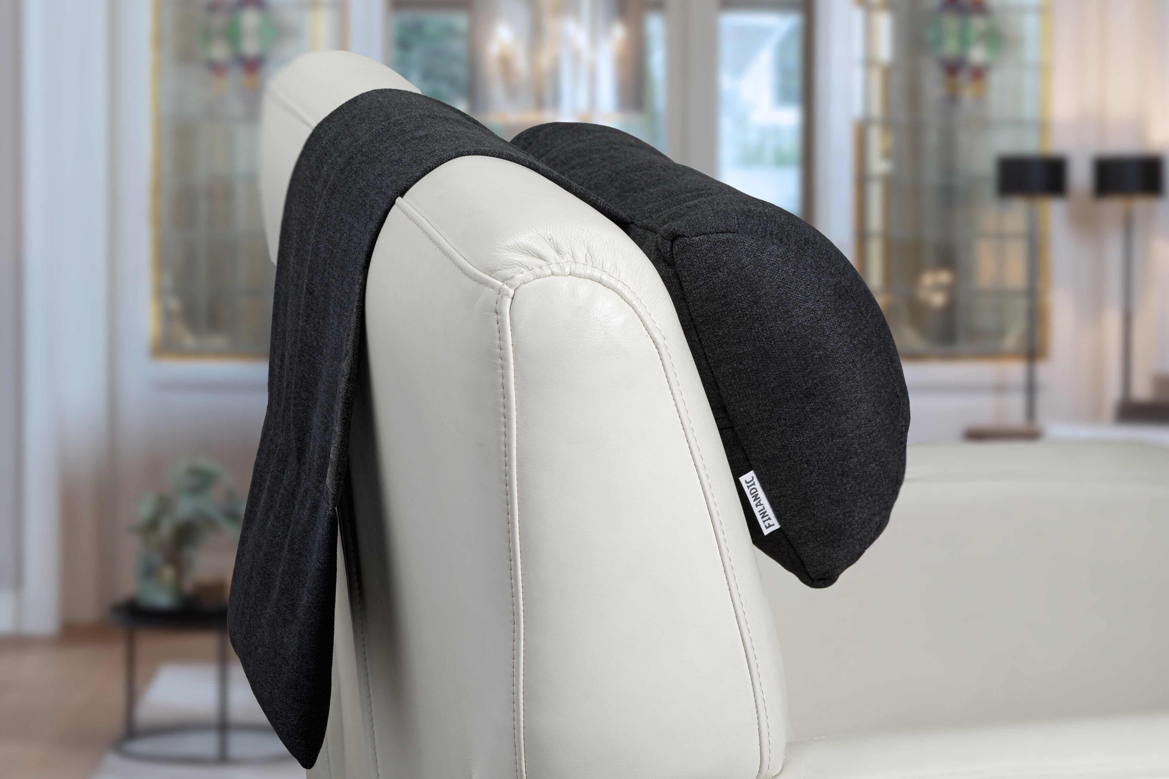 Hoofdkussen F01 donkergrijs - voor relax fauteuil - Finlandic